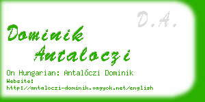 dominik antaloczi business card